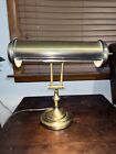 Vintage Solid Brass Piano Lamp Adjustable Bankers Desk Light