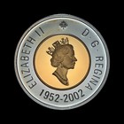 Canada  2002  2 Dollars  Silver - Qeii  Polar Bear  Gilt Toonie Jubilee Proof 10