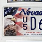 Nevada Specialty License Plate     free         Us D602  american Flag   Eagle Graphic