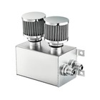  10an Oil Catch Can 1 2l     Dual Breather Filter  Universal Baffled Catch Silver