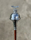 Drum Major Mace Stave   Stick - Chrome Plated Eagle Head - 3 Parts
