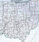 1835 Bradford Map Ohio Indiana Cleveland Indianapolis Cincinnati