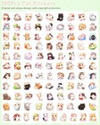 100pcs Cute Cat Stickers For 100pcs cats   Sticker 