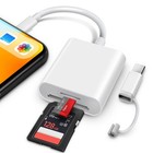 Dual Connector Sd Card Reader For Iphone   Ipad  Usb-c   Lightning Adapter  Supp