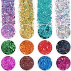 Holographic Chunky Glitter  Set Of 12  Craft Glitter For Resin Art Crafts  Co   