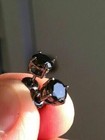 2ct Round Cut Lab Created Black Diamond Stud Earrings 14k Black Gold Plated