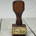 Vintage Stamp Wood Handle Rubber Stamp Air Mail