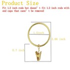 16 Pcs Curtain Rings With Clips  Window Clip Rings Curtain Hooks Hangers Clip   