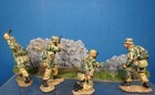 King  country Fj03 54mm Ww2 German Paras Attacking 4 Figs 2001 Mib Oop