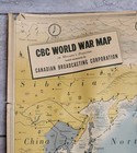 Scarce Cbc Radio Wwii Battle School Map 50  X 38  Canadian Broadcast Corp 1941