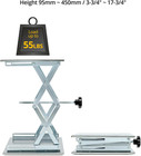 12x12 Stainless Steel Lab Scissor Jack Lift Table 18 In 55lb Adjustable Platform