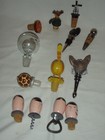 Wine Bottle Stoppers   Corks    variety Of Metal   Glass   Misc   thirteen  13 