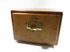Refinished   Restored Antique Solid Oak Filing Cabinet With Original Hardware 