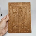 Vintage Carved Wood Ornamental Bird Plaque Wall Decor