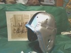 1940   Leather Oakland Raider Eye Patch Style Football Helmet  Silver Blk