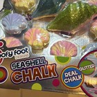 Goofy Foot Designs Seashell Chalk Set  Real Chalk Glitter  14 Pieces