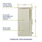 Decora Smart Switch Faceplate Color Change Light Almond Ddkit St