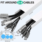 85in Cord Cover Raceway Wall Cable Hider Self Adhesive Paintable Pvc Kit