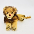 Vintage Steiff Mohair Lion Plush Laying - Straw Stuffed     No Button Or Tag     12   