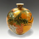 Antique Japanese Satsuma Vase By Taizan Yohei Ix  - Rare And Magnificent Quality