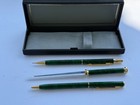 Green Marble W  Gold Tones - Ballpoint Pen  Mechanical Pencil    Letter Opener