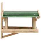 Bird Feeder Green And Natural Wood Solid Fir Wood Small Vidaxl
