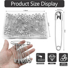 Large Safety Pins 3 Inch Heavy Duty Stainless Steel Set Of 100 For Sewing Crafts