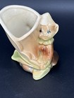Vtg Shawnee 4    Pottery Pixie Elf Flower Calla Lily Vase Planter Kitschy Mcm
