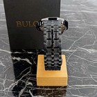Bulova New 96c134 Men s Crystal Octava Quartz Watch Silver Black Dial 41 5mm