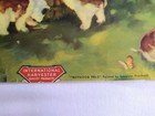 Vintage 40s 50s International Harvester Advertising Poster Farm Boy Puppy