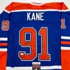 Autographed signed Evander Kane Edmonton Blue Hockey Jersey Jsa Coa