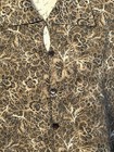 Women s Notations Brown Black Long Sleeve Blouse Keyhole Front Size 22w Floral