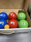 Vintage 1970s Franklin Bocce Ball Set Lawn Game Bowling Made In Italy 9 Balls