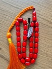 Cherry Islamic Prayer Bakelite Amber Rosary 8 11 Mm 33 Beads tasbih handmade