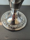 Vintage Alvin Sterling Silver Weighted Candlesticks Pair Floral Scroll S217- M78