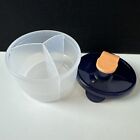 Tupperware Powder Dispenser 3 Part Divided Container Baby Formula Protein Shake 