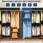 Portable Closet Wardrobe  clothes Rack W cover Storage Organizer Shelf Durable