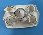 Vintage Miniature Tea Set 10 Pieces Floral Taiwan Doll House Size Porcelain