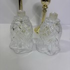 Vintage Godinger Brass And Crystal Votive Candle Holders Set Of 2