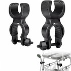 2-pack Black Shower Head Holder For Shower Chair  Clip-on Holder   Cane Holder 