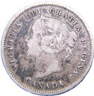 1885 Canada 5 Cent Scarce Silver Coin