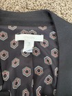 Chicos Black Blazer Womens Size 3 Large Open Front Career Office Jacket