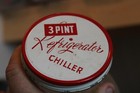 Vintage 3 Pt  8   Refrigerator Water Bottle jar  Original Lid  Item   A - 2607