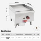 Commercial Gas Griddle  Westlake 16  Countertop Griddle 1 Burner 30 000 Btu