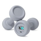 Smart Dumbbells Set With Speaking Display - Home Gym Grey  2 2lb X2 Set 