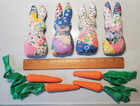Vintage Cutter Quilt Easter Bunnies Bunny Carrot Bowl Fillers Crazy Quilt