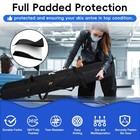 Rolling Ski Bag With Wheels For Air Travel padded Double Ski Bag To Hold 2 Pa   