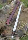 Hand Forged Carbon Steel Viking Sword Sharp Battle Ready Medieval Sword scabbard