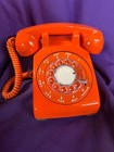 Vintage Orange  500 Desk Rotary Telephone Phone - Works 