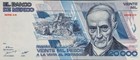 1987 Mexico 20000 Pesos Banknote  Don Andr  s Quintana Roo  Yaxchilan  Unc